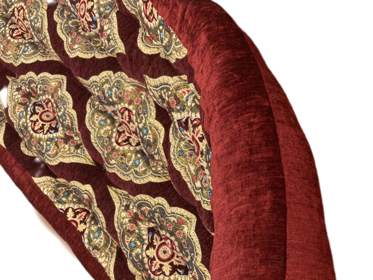 شاه نشین زرشکی طرح کناره مخمل کد 85446