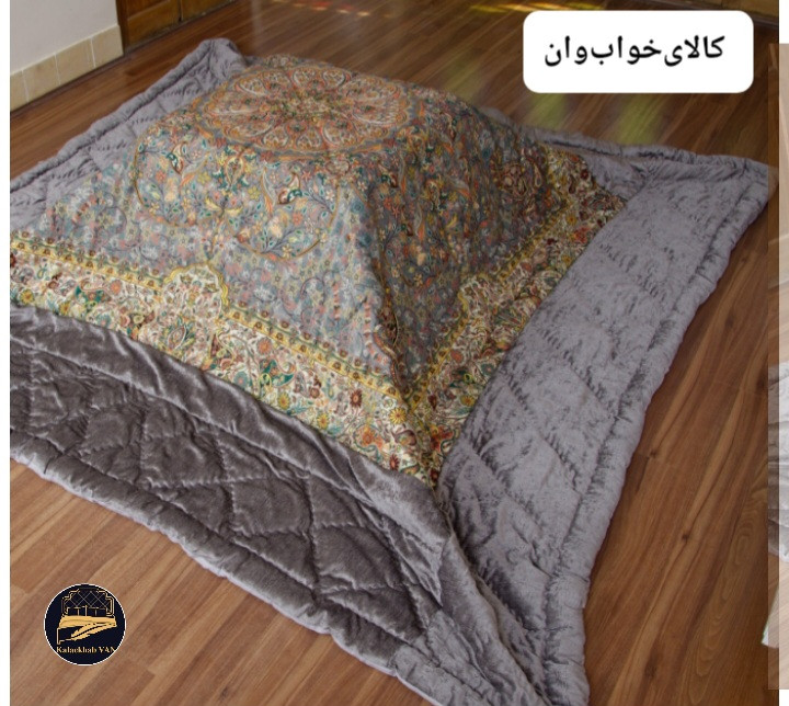 لحاف کرسی طرح افشار طوسی دست دوز کد sh55896