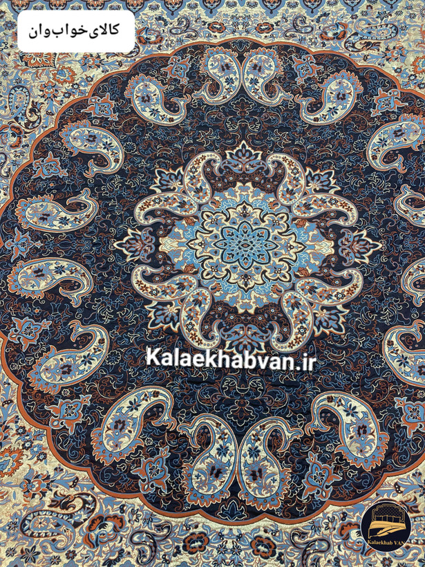 لحاف کرسی سورمه ای طرح نسترن کدsf775521