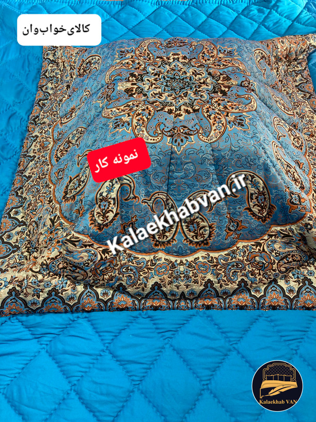 لحاف کرسی سورمه ای طرح نسترن کدsf775521