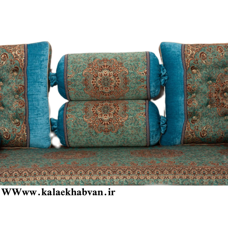 شاه نشین سبزطرح کناره مخمل کد 4598756