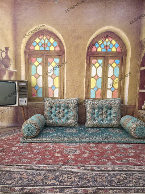 ست 7 تیکه شاه نشین طرح نیلوفر کد 79562
