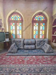 شاه نشین طوسی طرح نیلوفر کد dy77563