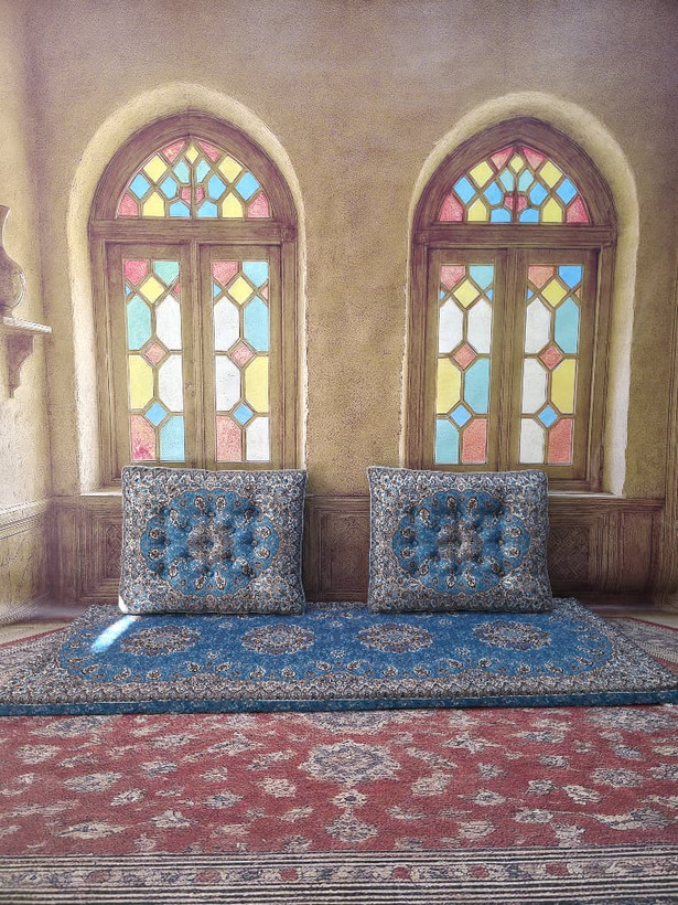 شاه نشین ابی طرح نیلوفر کد56987