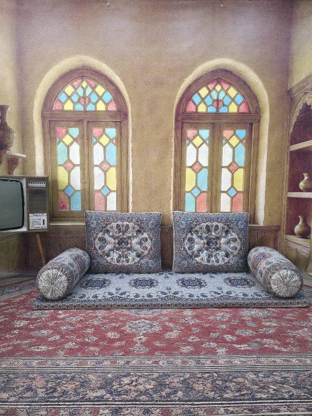 شاه نشین طرح نیلوفر نقره ای ابی کد14895