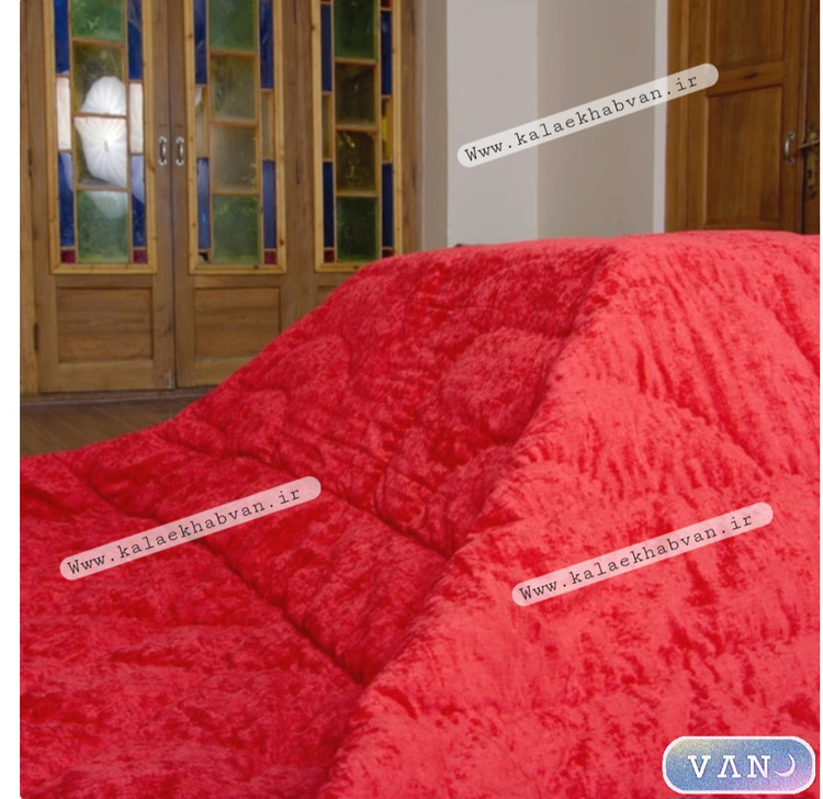 لحاف کرسی دست دوز مخمل شانل رنگ قرمزکد۶۴۰۱۲۶