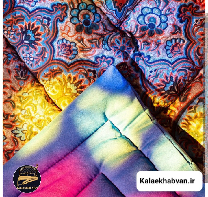 لحاف کرسی دست دوز ترمه ابی طرح نسترن کد۱۱۹۸۰۷